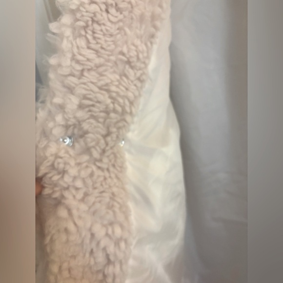 NWT PLT PRETTYLITTLETHING Soft Touch Longline Borg Coat Cream Size US 2 UK 6 - Picture 13 of 16